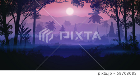 Natural forest mountains horizon Landscape wallpaper Measure Sunrise and sunset Illustration vector style colorful view background Natural forest mountains horizon Landscape wallpaper Measure Sunrise and sunset Illustration vector style colorful view background 59703085