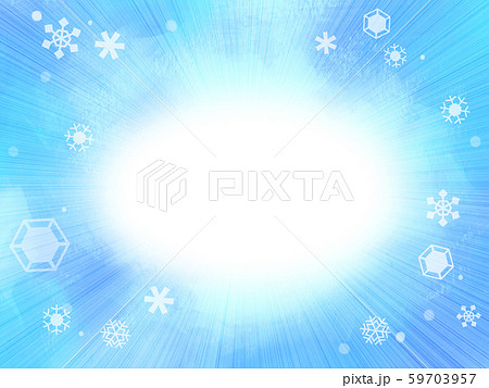 雪の背景 ブルー 中央ホワイト 集中線 雪の背景 ブルー 中央ホワイト 集中線 59703957
