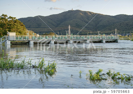 田土部堰　2019年　台風 59705663