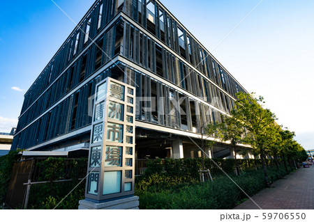 豊洲市場　青果東門・駐車場周辺の風景＜東京都江東区豊洲＞ 59706550