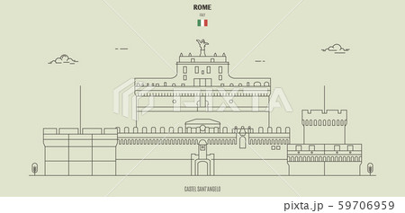 Castel Sant'Angelo in Rome, Italy. Landmark icon 59706959