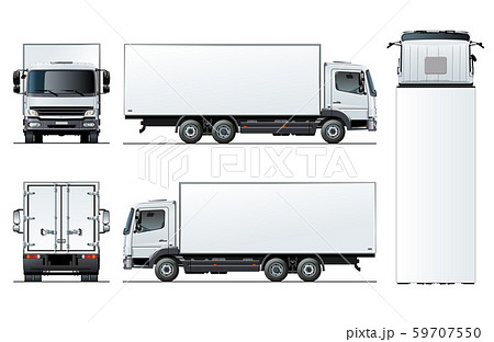 Vector truck template isolated on white background 59707550