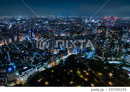東京 夜景 東京都庁南展望室から 59709195