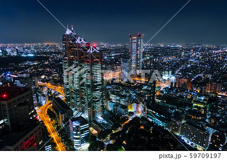 東京 夜景 東京都庁南展望室から 東京 夜景 東京都庁南展望室から 59709197