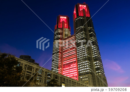 東京都庁 夕景 59709208