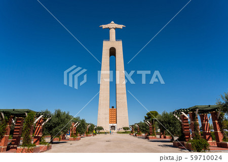 Statue of Jesus Christ in Lisbon near the bridge on October 25th. 59710024