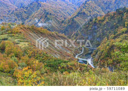 奥只見湖　紅葉 59711089