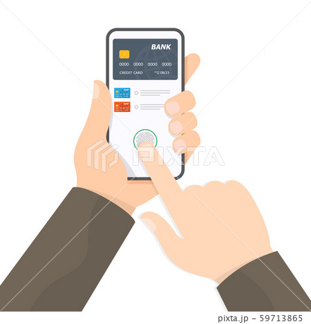 Payment page and credit card on smartphone screen Payment page and credit card on smartphone screen 59713865
