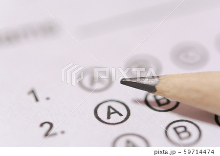 Pencil on answer sheets or Standardized test form 59714474