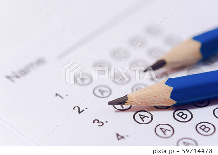 Pencil on answer sheets or Standardized test form 59714478
