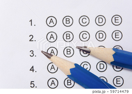 Pencil on answer sheets or Standardized test form 59714479