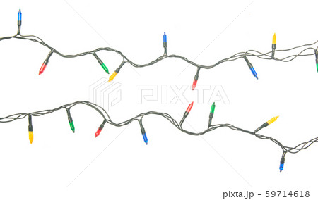 String of Christmas lights isolated on white String of Christmas lights isolated on white 59714618