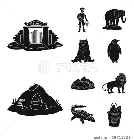 Vector design of fauna and entertainment sign. Set of fauna and park stock symbol for web. Vector design of fauna and entertainment sign. Set of fauna and park stock symbol for web. 59715528