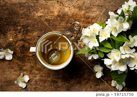 Jasmine tea on artistic background Jasmine tea on artistic background 59715750