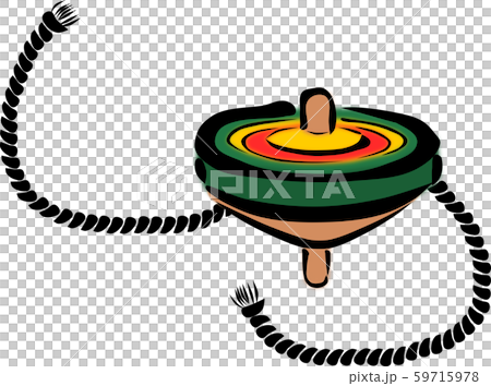 A string for turning colorful spinning tops, which is one of the traditional Japanese toys A string for turning colorful spinning tops, which is one of the traditional Japanese toys 59715978