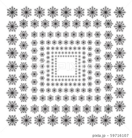Set of different hand drawn snowflakes pattern Set of different hand drawn snowflakes pattern 59716107