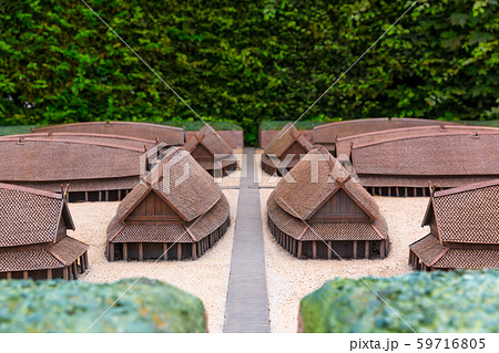 Viking settlement miniature outdoor, europe 59716805