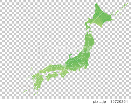 區域地圖日本地圖水彩風格 59720264