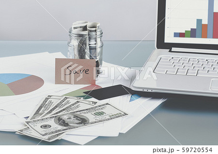 Workplace of accountant. 59720554