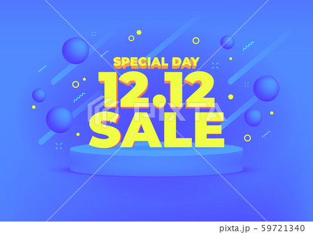 12.12 Shopping day sale banner background. 12.12 Crazy sales online. 59721340