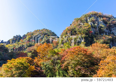 秋の一目八景　大分県中津市耶馬溪町 59721403