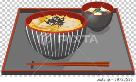 親子丼と味噌汁のイメージイラスト 親子丼と味噌汁のイメージイラスト 59723559