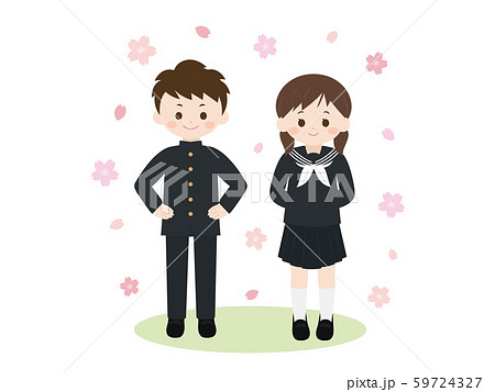 学生と桜1 学生と桜1 59724327