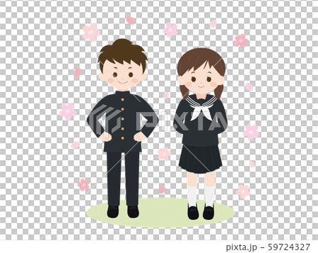 学生と桜1 学生と桜1 59724327