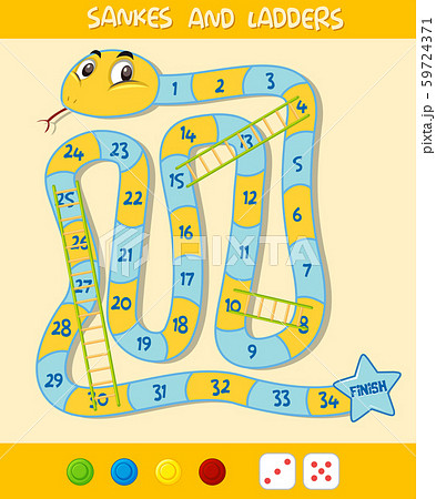 A snake ladder game template 59724371