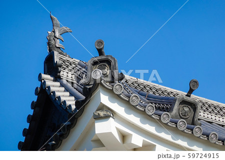 京都 二条城（元離宮二条城） 東大手門（正門）の屋根瓦 59724915
