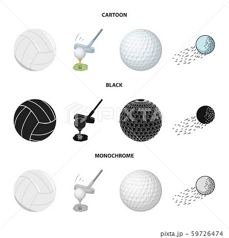 Vector illustration of ball and soccer logo. Collection of ball and basketball vector icon for stock 59726474