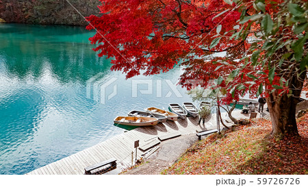 Goshikinuma lake is a cluster of five volcanic lakes situated at the foot of Mount Bandai in the center of the lake district of Bandai-kogen, Kitashiobara, Fukushima, Japan. 59726726