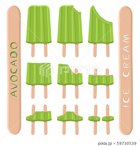 Vector illustration logo for natural avocado ice 59730539