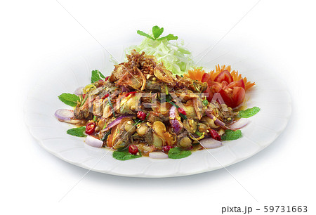 Cockles Spicy Salad (Clams) with Thai Herbs in Cockles Spicy Salad (Clams) with Thai Herbs in 59731663