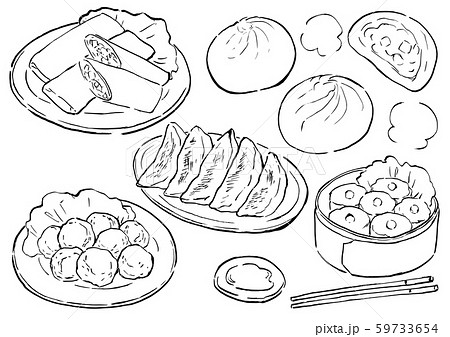 中華料理 食べ物 イラストのイラスト素材