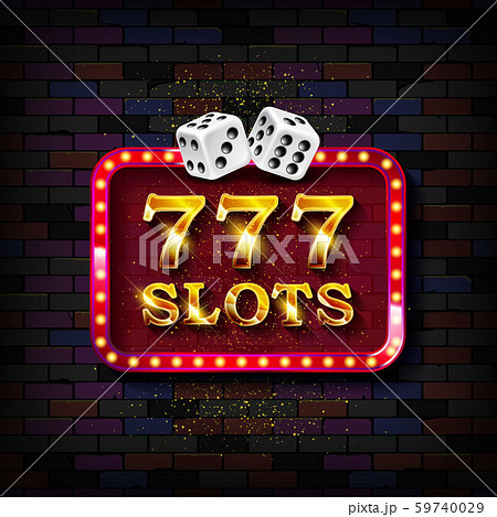 777 slots Neon light banner 59740029