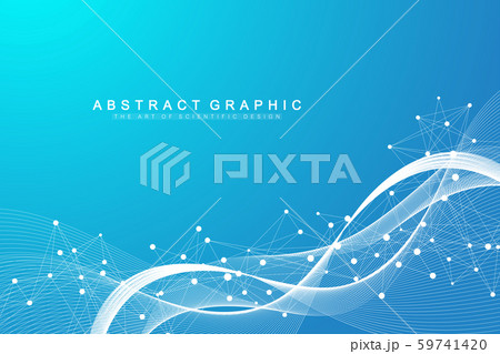 Big Genomic Data Visualization. DNA helix, DNA strand, DNA Test. CRISPR CAS9 - Genetic engineering 59741420