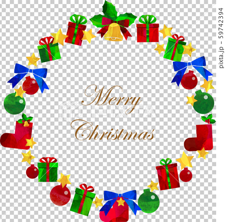 イラスト クリスマスリース 星 クリスマスプレゼント クリスマスブーツ セット ベクター 切り絵風のイラスト素材