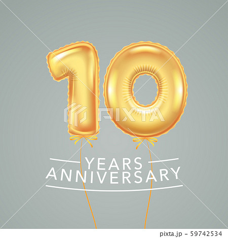 10 Years Anniversary Vector Logo Icon のイラスト素材