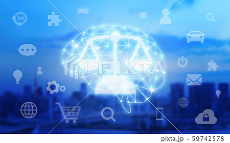 AI 人工知能と天秤 artificial intelligence scale AI 人工知能と天秤 artificial intelligence scale 59742578