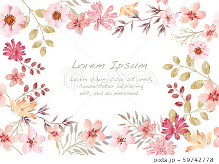 Watercolor style seamless floral background - Stock Illustration [59742778]  - PIXTA