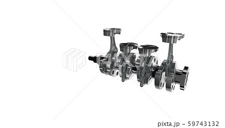 4 in line engine. 3D render 4 in line engine. 3D render 59743132