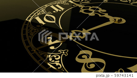 Antique clock dial close-up. Antique clock dial close-up. 59743141