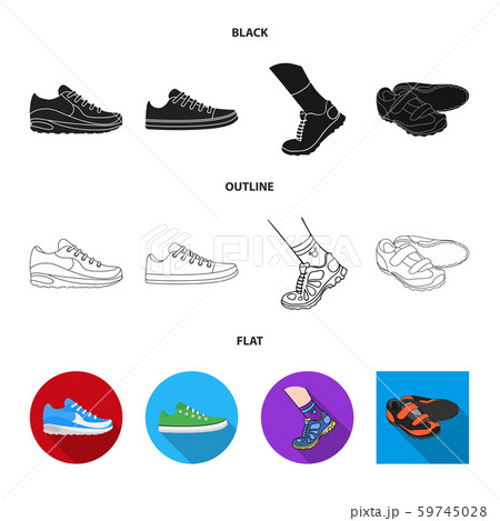 Isolated object of shoe and sport icon. Set of shoe and fitness stock symbol for web. Isolated object of shoe and sport icon. Set of shoe and fitness stock symbol for web. 59745028