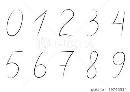 Hand drawn numbers Hand drawn numbers 59746514