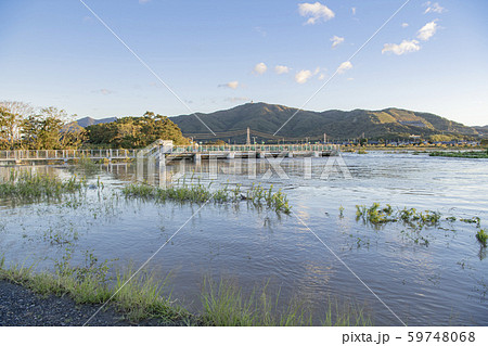 田土部堰　2019年　台風 59748068