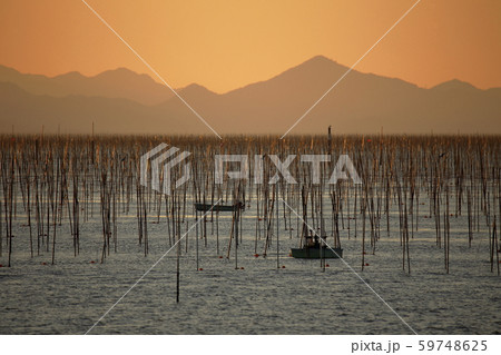 大牟田市　三池港　海苔船、 59748625