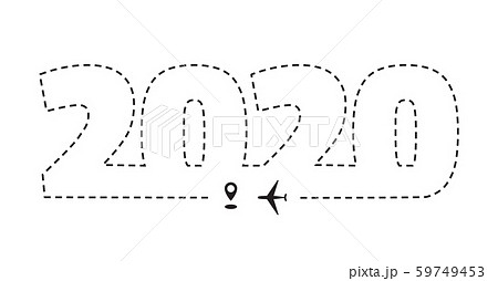 Airplane 2020 track to point, line way or air Airplane 2020 track to point, line way or air 59749453