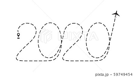 Airplane 2020 track to point, line way or air 59749454