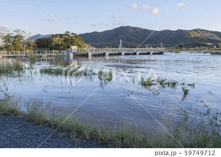 田土部堰 2019年 台風 田土部堰 2019年 台風 59749712